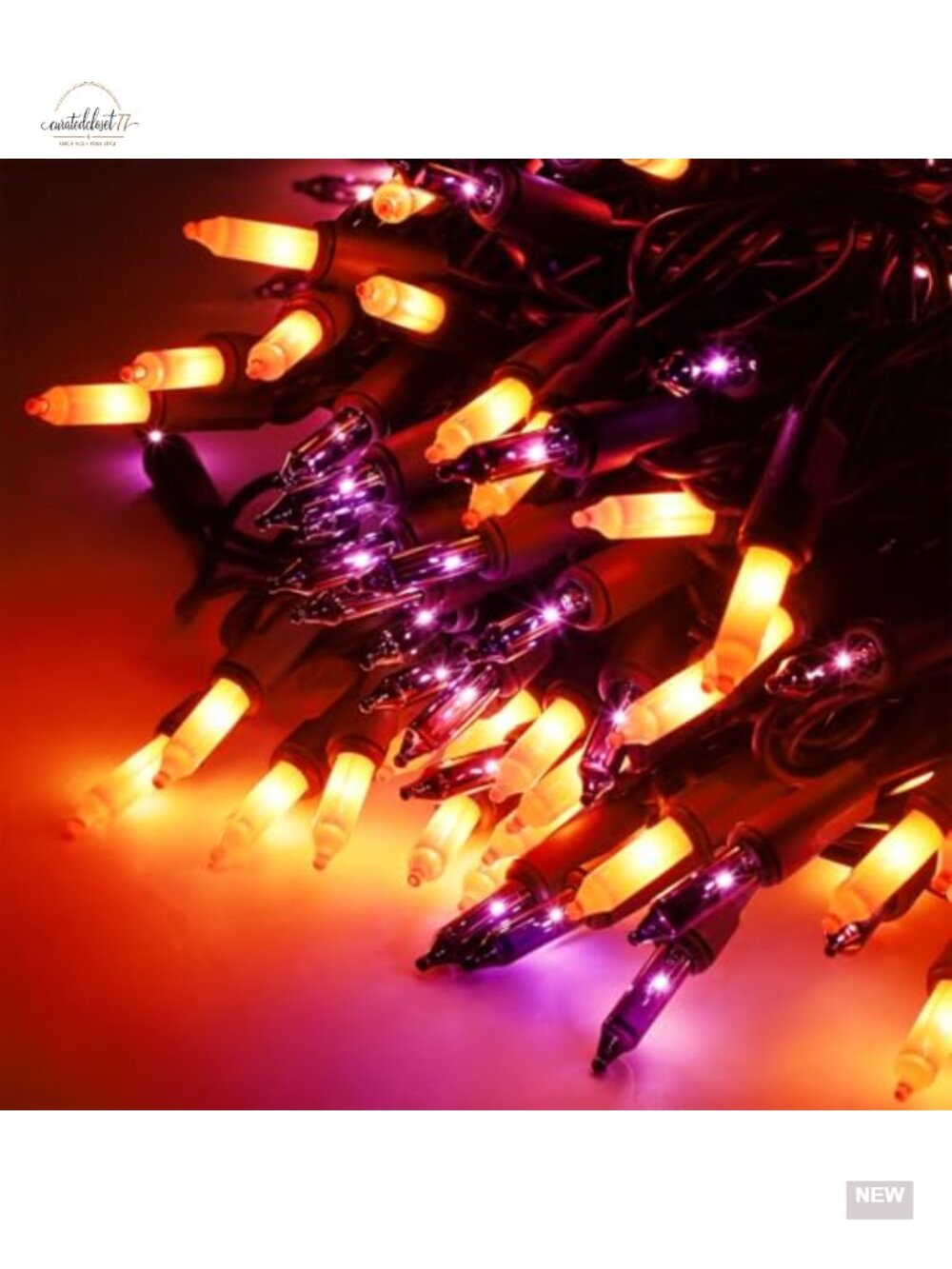 Incandescent Mini String Lights Halloween Decor Connectable Outdoor 100 Count - Picture 2 of 5